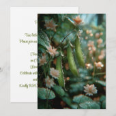 Erwt in de peul | Zoete spruiten Kaart (Voorkant / Achterkant)