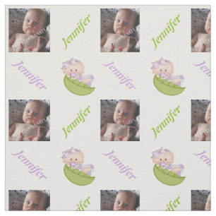 Erwt in de pod baby meisje lavendel kwekerij stof