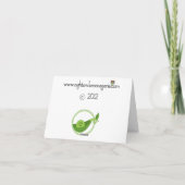 Erwt in een paardenblauwHartelijk dank Bedankkaart (Achterkant)