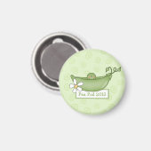 Erwt in een Pod Baby shower Magnet (Voorkant / Achterkant)