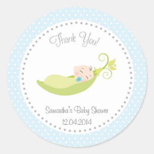Erwt in een pod Baby shower Sticker blauw