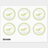 Erwt in een pod Baby shower Sticker groen (Vel)