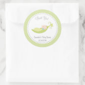 Erwt in een pod Baby shower Sticker groen (Tas)