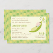 Erwt in een Pod Neutraal Baby shower Invitation Kaart (Voorkant / Achterkant)