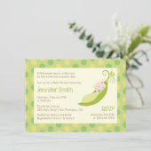 Erwt in een Pod Neutraal Baby shower Invitation Kaart (Staand voorkant)