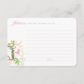 erwt in een pod tuin meisje Baby shower spel mama Advieskaart (Voorkant)