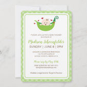 Erwt in het Pod Baby shower Invitation (neutraal) Kaart (Voorkant)