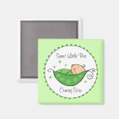 Erwt in mijn Pod gepersonaliseerde magneet (Voorkant / Achterkant)