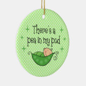 Erwt in mijn pod keramisch ornament (Rechts)