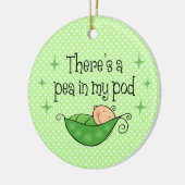 Erwt in mijn pod keramisch ornament (Links)