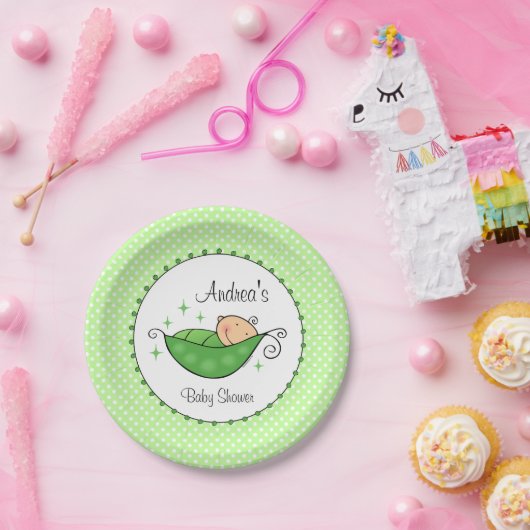 Erwt in mijn pod papieren bordje (Feest)