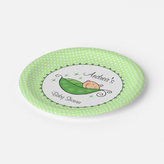 Erwt in mijn pod papieren bordje (Gekanteld)