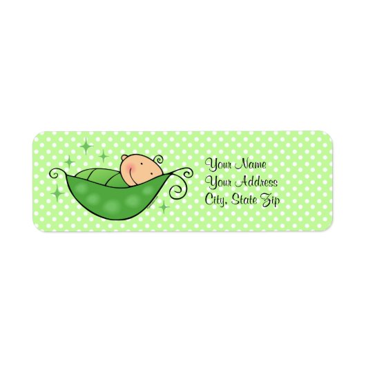 Erwt in My Pod Aangepast label (Voorkant)