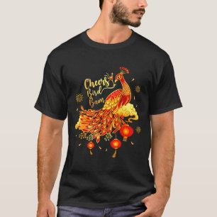 Erwt Mahjong Cheers Bird Bam Chinese Mah Jong Spel T-shirt