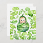 Erwt Peul Kostbaarheid Geboorteaankondiging Feestdagenkaart (Voorkant / Achterkant)