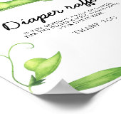 Erwten baby shower - luierverloting poster (Hoek)