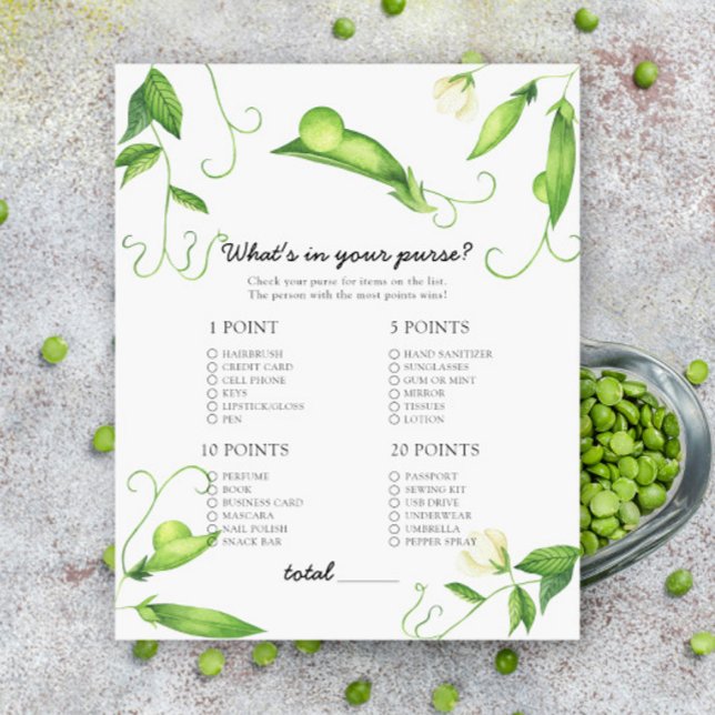 Erwten baby shower - Wat zit er in je tas (Creator heeft geüpload)