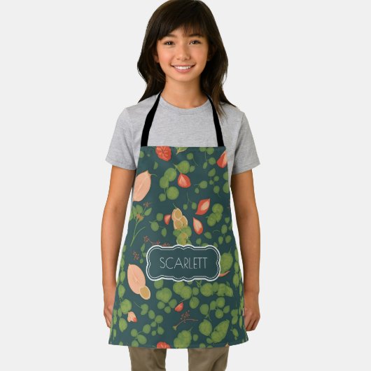 Erwten Bloemen Kleurrijk Gepersonaliseerd Patroon Schort (Insitu)