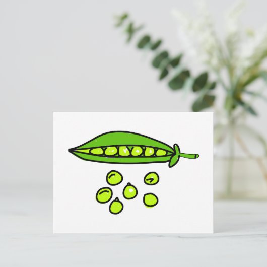 erwten briefkaart (Staand voorkant)