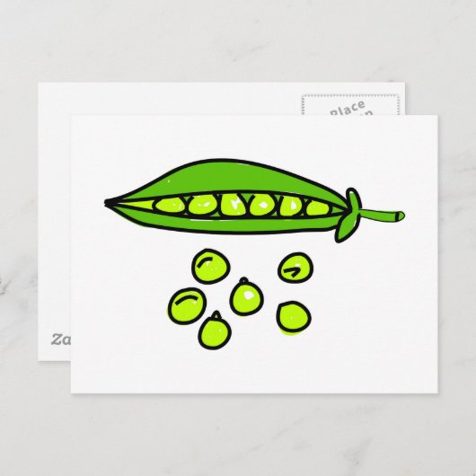 erwten briefkaart (Voorkant / Achterkant)