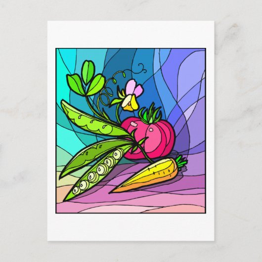 Erwten en parsnips briefkaart (Voorkant)
