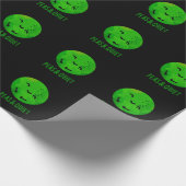 Erwten en stilte Funny Veggie Pea Pun Dark BG Cadeaupapier (Hoek)