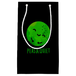 Erwten en stilte Funny Veggie Pea Pun Dark BG Klein Cadeauzakje