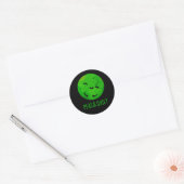Erwten en stilte Funny Veggie Pea Pun Dark BG Ronde Sticker (Envelop)