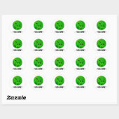 Erwten en stilte Funny Veggie Pea Pun Ronde Sticker (Vel)