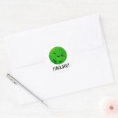 Erwten en stilte Funny Veggie Pea Pun Ronde Sticker (Envelop)