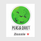 Erwten en stilte Funny Veggie Pea Pun Sticker (Vel)