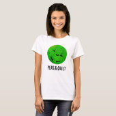 Erwten en stilte Funny Veggie Pea Pun T-shirt (Voorkant volledig)
