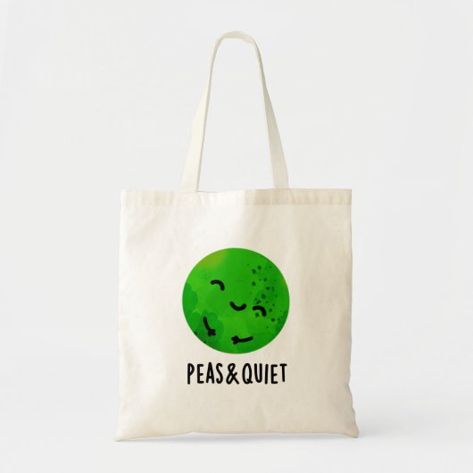 Erwten en stilte Funny Veggie Pea Pun Tote Bag (Voorkant)