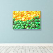 Erwten en suikermaïs canvas afdruk (Insitu (Houten vloer))