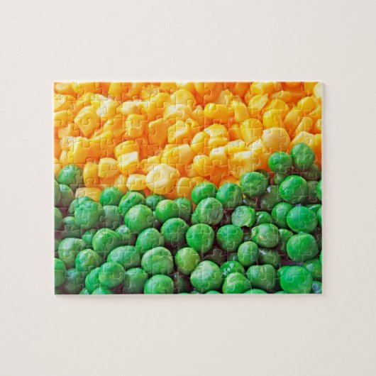 Erwten en suikermaïs legpuzzel (Horizontaal)