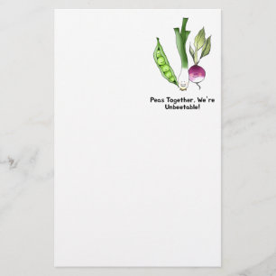 Erwten en Veggie Beste Vrienden Pun Briefpapier