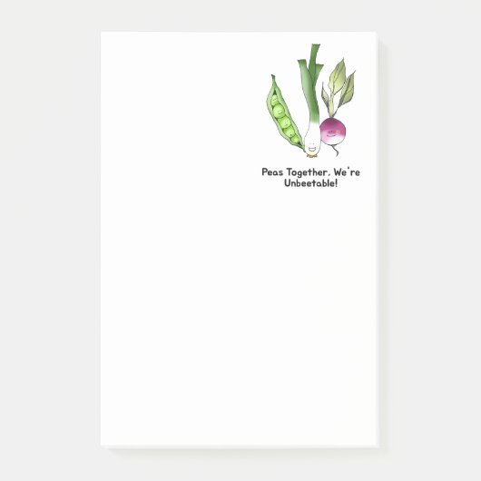 Erwten en Veggie Beste Vrienden Pun Post-it® Notes (Voorkant)