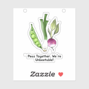 Erwten en Veggie Beste Vrienden Pun Sticker