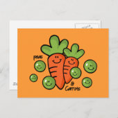 Erwten en wortelen briefkaart (Voorkant / Achterkant)