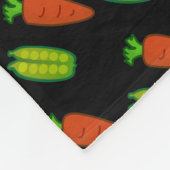 Erwten en wortelen fleece deken (Hoek)