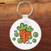 Erwten en wortelen sleutelhanger (Voorkant)