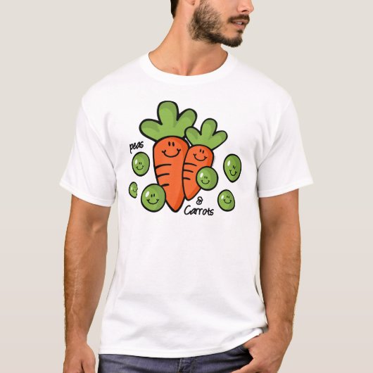 Erwten en wortelen t-shirt (Voorkant)