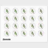 Erwten Erwtenpeul Wit Houten Rustiek Baby shower Ronde Sticker (Vel)