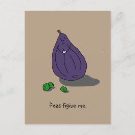 "Erwten Figive me" (te vergeven gelieve me) Briefkaart