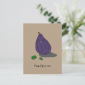 "Erwten Figive me" (te vergeven gelieve me) Briefkaart (Staand voorkant)