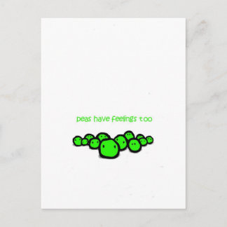 erwten hebben te veel gevoel briefkaart