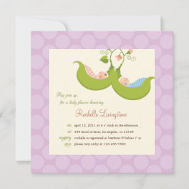 Erwten in een Baby shower met twee peuters Kaart