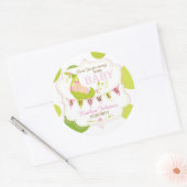 Erwten in een kindermeisje Dank je wel Ronde Sticker (Envelop)