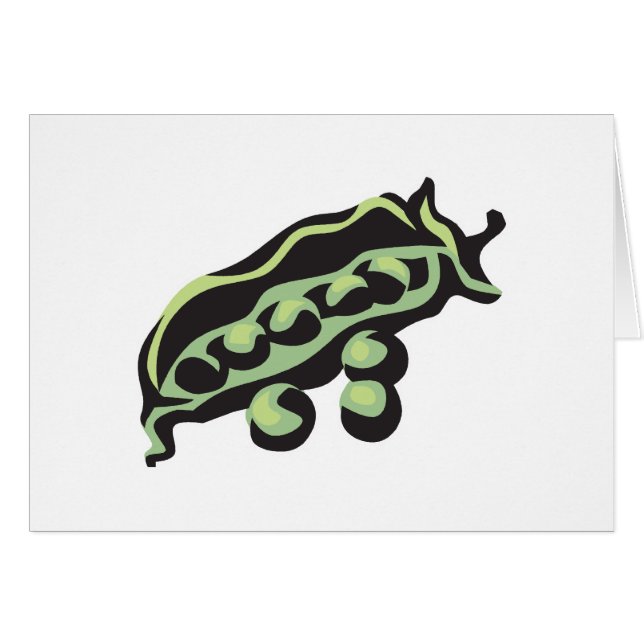 erwten in een peul (Voorkant Horizontaal)