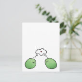 Erwten in een peul briefkaart (Staand voorkant)